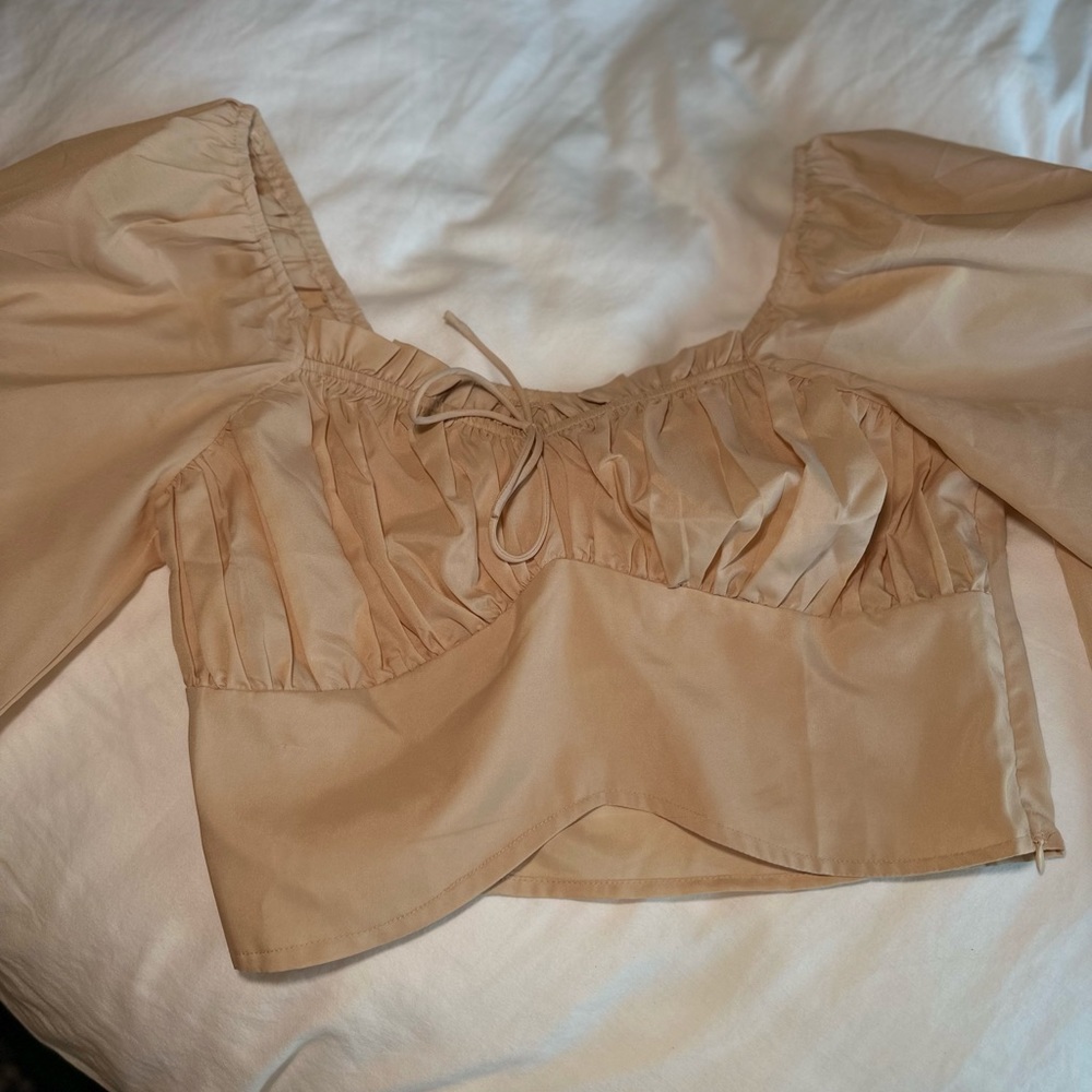 Nude long sleeve top